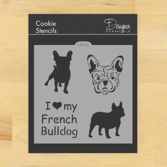 I Love My French Bulldog Cookie & Craft Stencil | CM188 by Designer Stencils | {1}