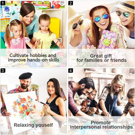 Paint by Number for Adults Flowers Adults' Paint-by-Number Kits Floral Acrylic Painting by Numbers with Brushes Paint Kits for Adults Kids Art Crafts for Home Walls {5}