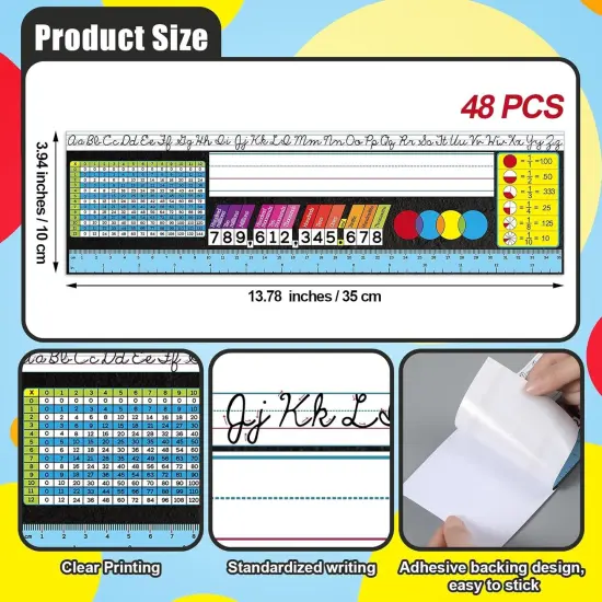48 Pcs Desk Name Tags for Classroom {2}