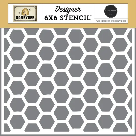 Honey Bee Stencil 6"X6"-Our Hive Hexagons {1}