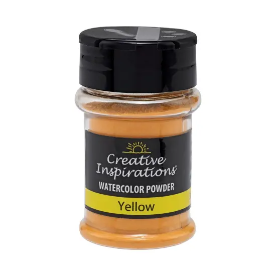 Creative Inspirations Powder Watercolor Paint 3 Pack - 38g Shaker Bottle, Yellow - Dye-Based Water-Soluble Crystalline Pigments - Non-Toxic, Perfect for Abstract and Spontaneous Effects {3}