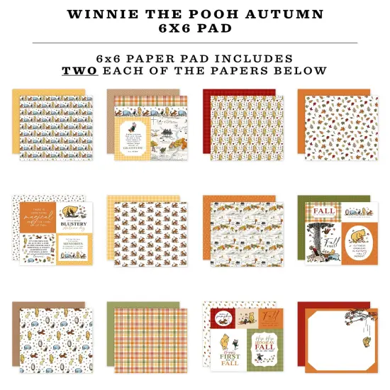 Echo Park Double-Sided Paper Pad 6"X6"-Winnie The Pooh Autumn {3}