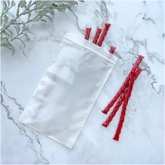 Plymor 5" x 8", White 2 Mil Zipper Reclosable Plastic Bags {4}