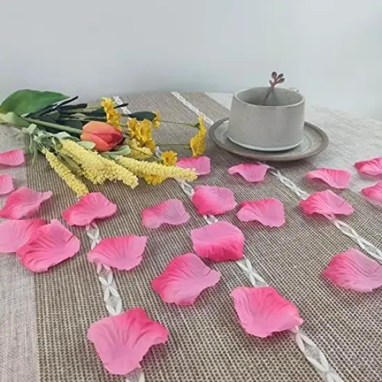 Separated Gradient Pink Rose Petals,1520 Pcs Fake Rose Petals,Valentines Day Rose Petals,Fake Flower Petals for Weddings {5}
