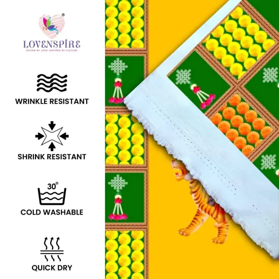 Durga Maa Backdrop 5x8 Feet Indian Traditional Cloth Laxmi Pujan Decor Indian Diwali Decor Pooja Wall Decor Indian Wall Art Photo Decor Banner Decorative Pooja Cloth Navratri Decor {3}