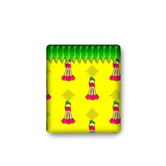 Yellow Tazzle Mango Leaf Backdrop, Pooja Backdrop Decoration, Indian Backdrop, Indian Decorations,housewarming Decor, Traditional Backdrop, Pooja Decoration {6}