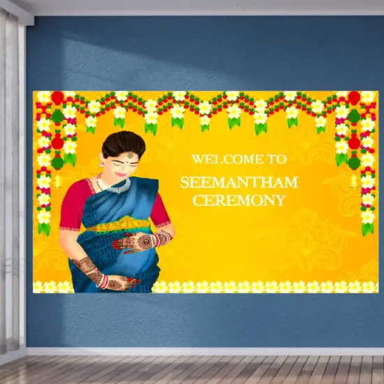 Seemantham Backdrop, Seemantham Banner, Baby Shower Decor, Valaikaappu, Backdrop Baby Shower, Baby Shower Banner, Baby Shower Decor, Seemantham Backdrop {5}