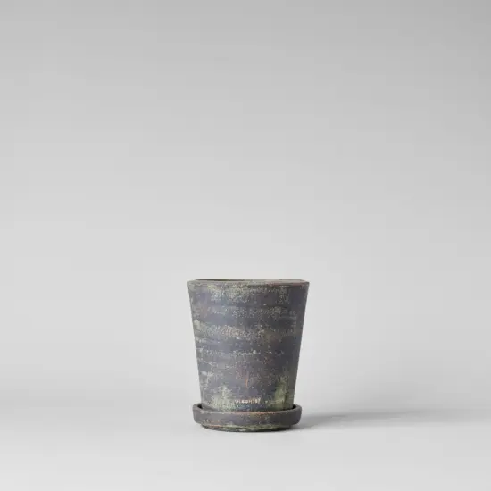 Basic Planter, Grey Patina | No Tray | Size: Small by Bloomist {4}