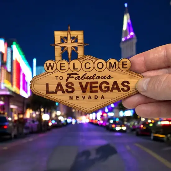 Welcome to Las Vegas - Cedar Ornament {3}