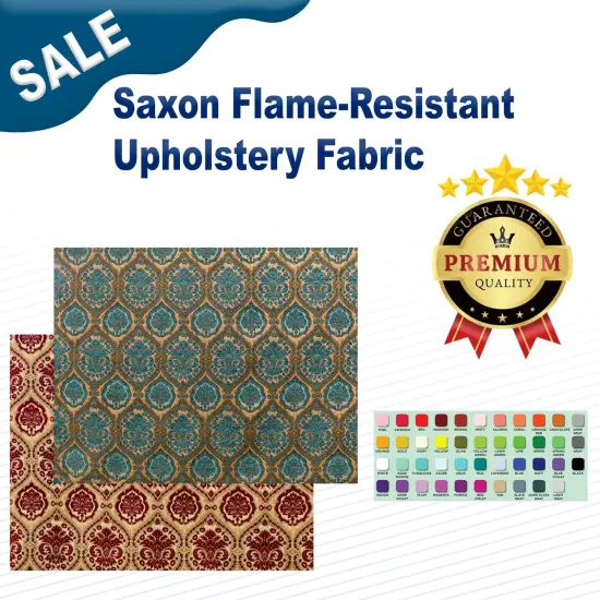 Saxon Flame-Resistant Upholstery Fabric Royalty {2}