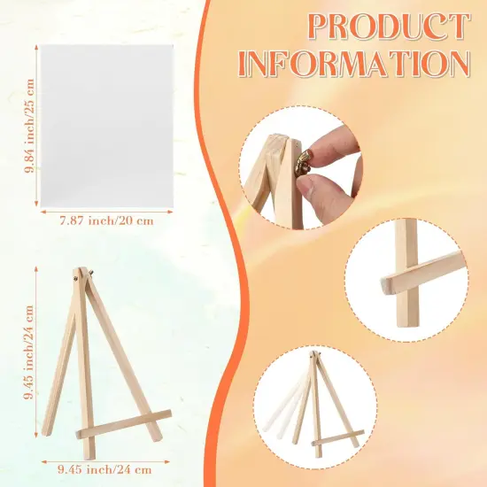 36 Pcs Mini Canvas and Easel Set for Painting {2}