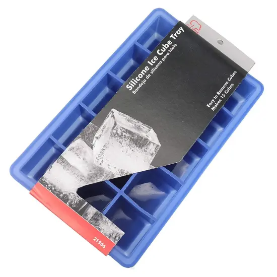 Chef Craft 15-Cube Silicone Ice Cube Tray - Makes Large 1.25" Easy To Remove Cubes {3}
