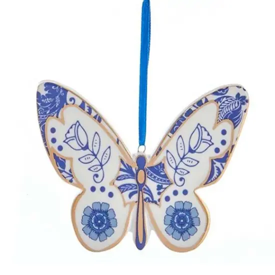 Indigo Blue Butterfly Ornament - {3}