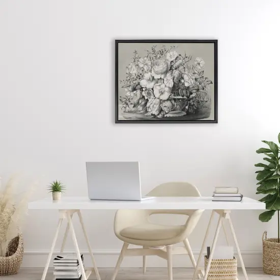 Stupell Industries Vintage Assorted Flowers Still Life Floating Frame By Lettered and Lined {3}