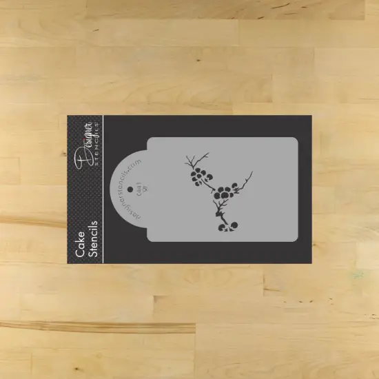 Blooming Cherry Tree Cake Stencil Tier #1 | C441 by Designer Stencils | Cake Decorating Tools | {1}