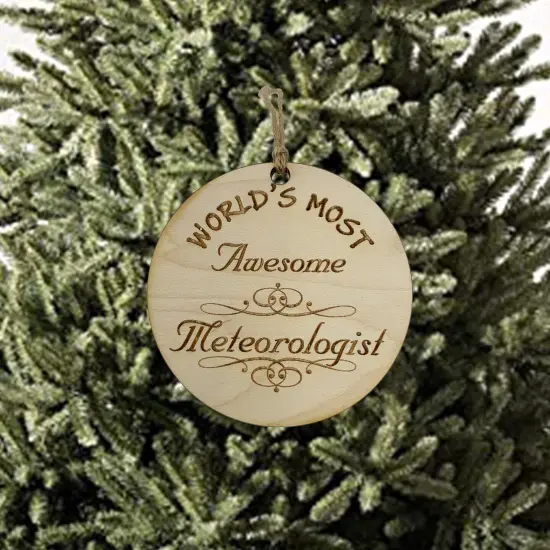 Worlds most Awesome Meteorologist - Ornament {3}