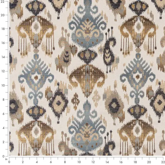 Azure - Blue Abstract & Geometric,Global Upholstery Fabric 54 Inches" {3}