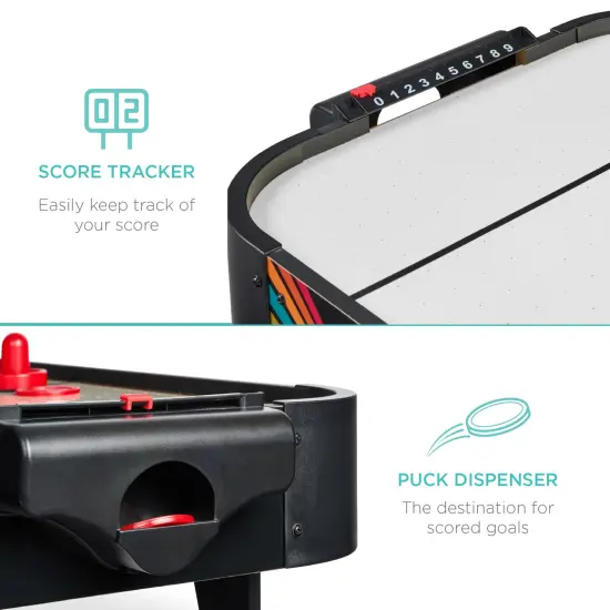 Best Choice Products 40in Air Hockey Arcade Table w/ 100V Motor, Electric Fan, 2 Strikers, 2 Pucks {5}