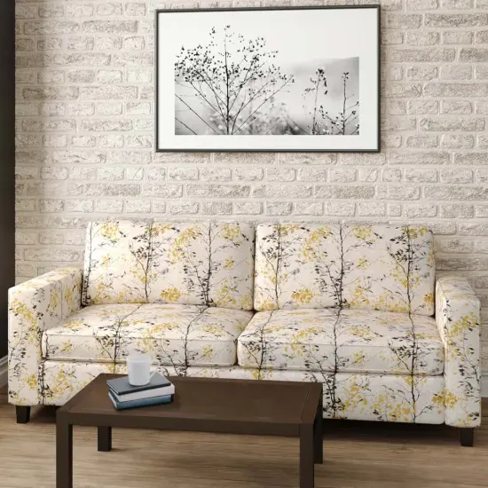 Tuscan Sun - Black,Gold & Yellow,Grey & Silver Abstract & Geometric,Leaves Upholstery Fabric 54 Inches" {3}