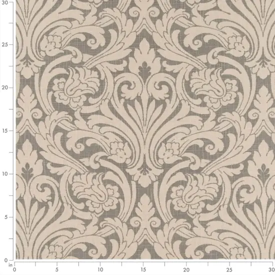 Upholstery Fabric - Grey & Silver Damask Upholstery Fabric 54 Inches" {4}