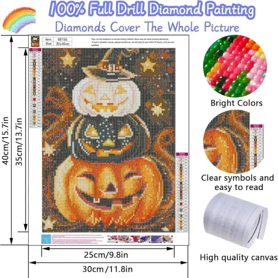 12x16inch - 5D Halloween Diamond Painting Kits for Adults {2}