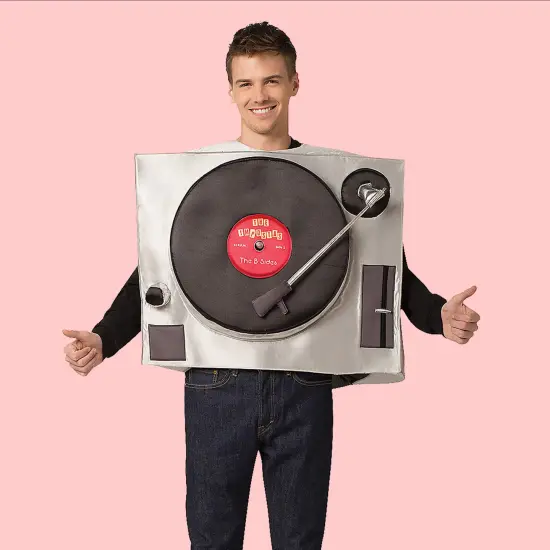 Creative Turntable Adult Costume Vinyl DJ Theme for Halloween Parties and Events {1}