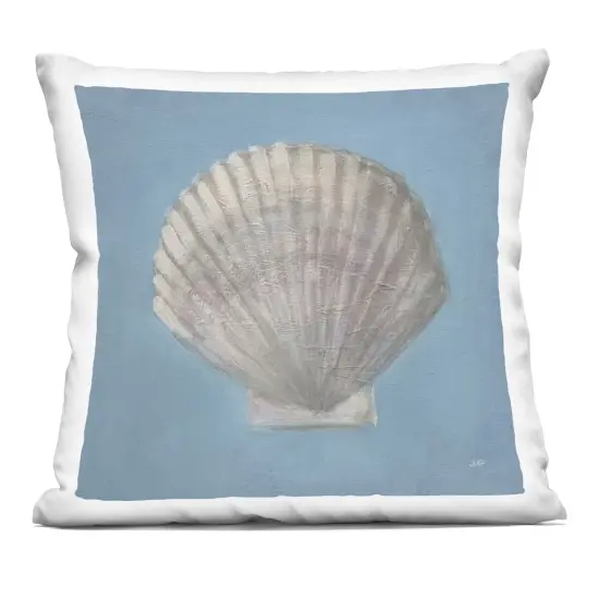 Stupell Industries Soft Sea Clam Shell Indoor Pillow, 18 x 7 x 18 {1}