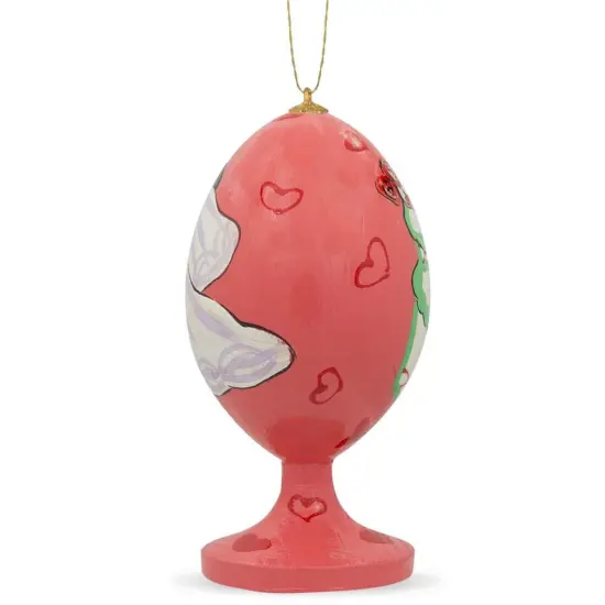 Bride and Groom Wedding Cake Wooden Christmas Ornament {3}