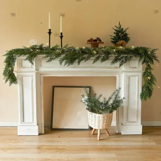 6FT - Seasonal Artificial Christmas Garland with LED String Lights Pine Needle {3}