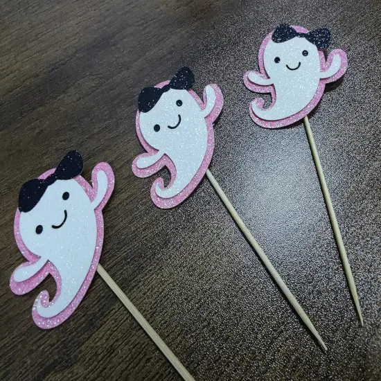 Ghost Birthday Baby Shower Cupcake Toppers {4}