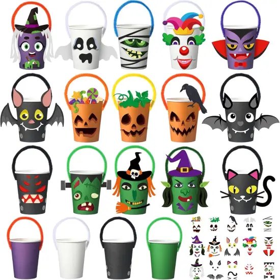 190 Pcs Halloween DIY Paper Cup Craft Kits {1}