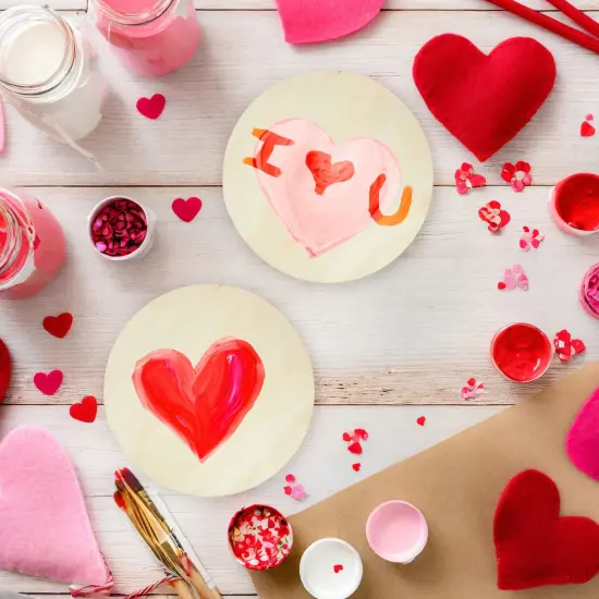 12 Pack 6 Inch Unfinished Wood Circles for Crafts, Blank Cutout Slices for Wood Burning, Engraving, Round Wooden Discs for DIY Coasters, Art Projects, 1/10 Inch Thick Brown {2}