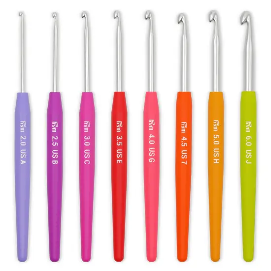 Prym Soft Grip Crochet Hook Set 8/Pkg-Sizes A/2mm To J/6mm {3}