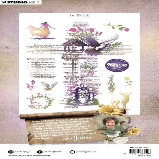 Jenine's Mindful Art Clear Stamp-In Faith, Growing & Blooming {3}