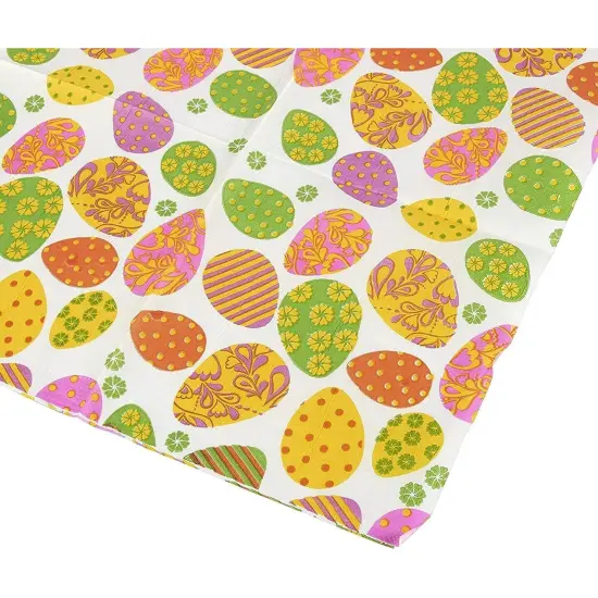 Juvale 100-Pack Disposable Easter Paper Napkins, 6.5x6.5 Inch Cocktail Serviettes for Spring Gatherings, Printed Dinner Tissue for Holiday Table Settings, Easter Egg Design for Parties and Buffets Multicolor {6}