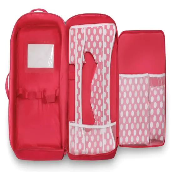 Badger Basket Double Doll Travel Case with Bunk Bed and Bedding - Pink {6}