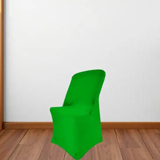 1 Piece Emerald Green Stretch Chair Cover Form-Fitting Spandex for Lifetime Folding Chair {2}