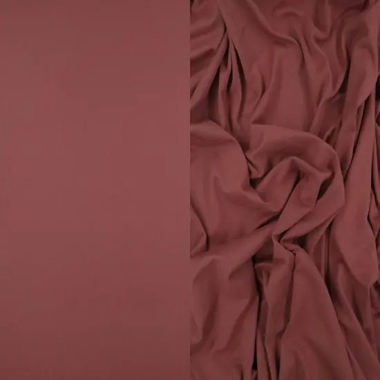 1 Yard DTY Brushed Solid Knit Fabric, 58/60&Prime; Wide Polyester Spandex Blend RED TANGO {7}