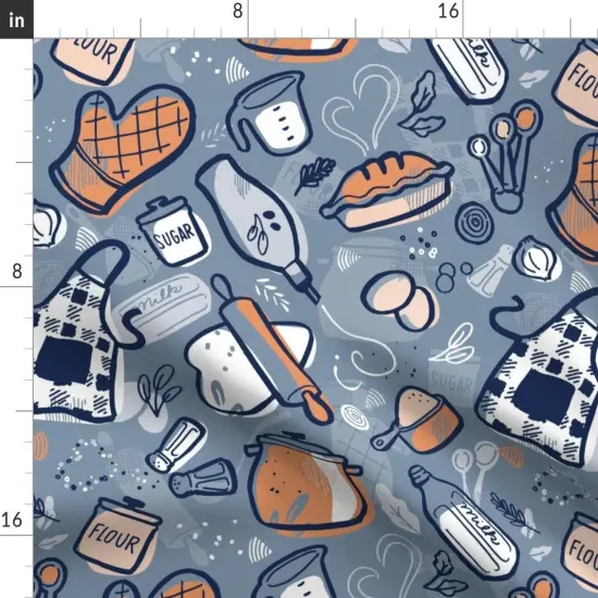 Various Fabrics by the Yard or Fat Quarter Cooking Food Kitchen Cook Chef Baking Custom Printed Fabric by Spoonflower {2}