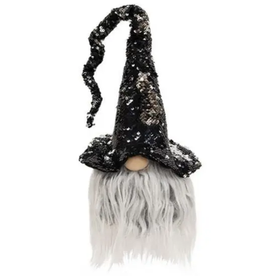 Halloween Sequin Witch Hat Gnome Plush Decoration for Shelf or Table {1}