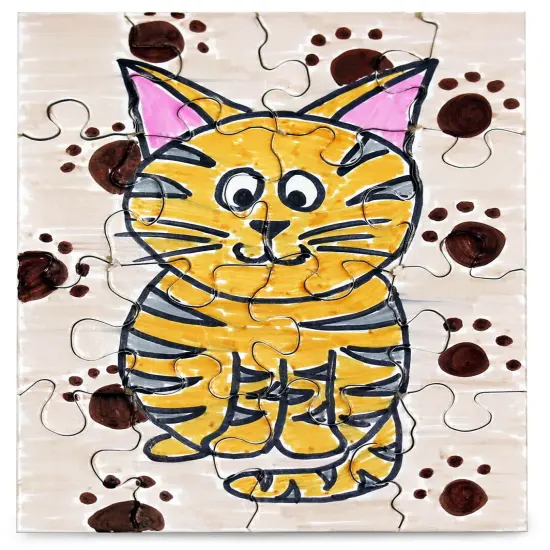 Hygloss Compoz-A-Puzzle Blank Jigsaw Puzzle 4"X5.5" 24/Pkg-16 Pieces {2}