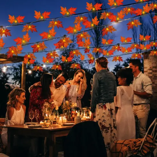 Fall Garland with Lights Thanksgiving Decorations {2}