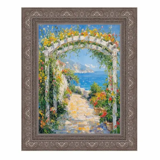 Wide Aged Vintage Silver Leaf Gothic Luxury Picture Frame 11x13 frame {1}