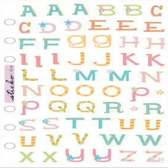 Sticko Adorable ABC Upper Vellum Stickers {1}