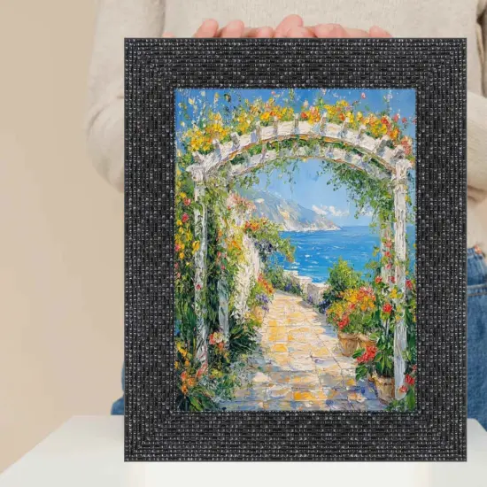 Modern Retro Glossy Black Glitter Picture Frame 20x40 frame {7}