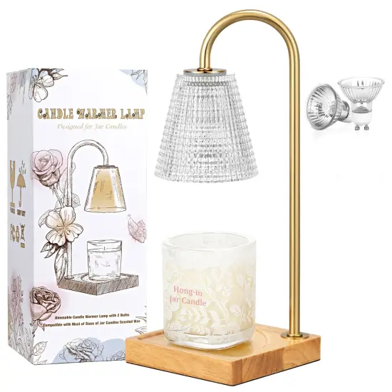 Hong-in Candle Warmer Lamp with Timer Dimmer,Mothers Day Birthday Gifts for Women Mom,House Warming Gifts New Home Room Decor,Wax Warmer for Scented Wax Jar Candles {2}