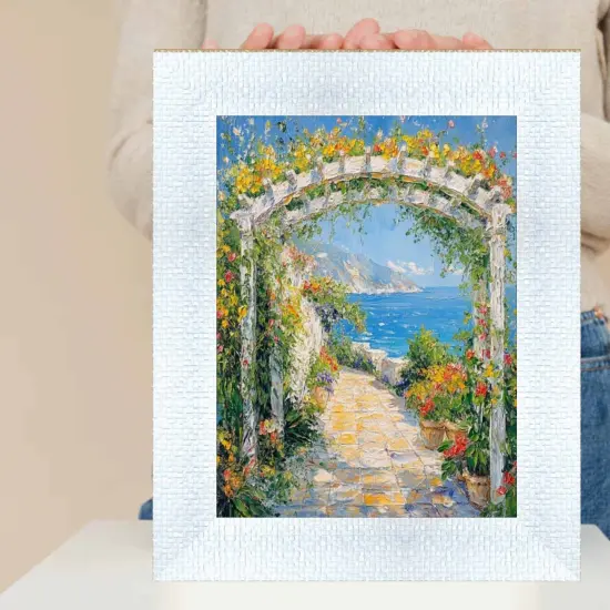 Wide Bright White Glitter Gloss Picture Frame 36x48 frame {7}