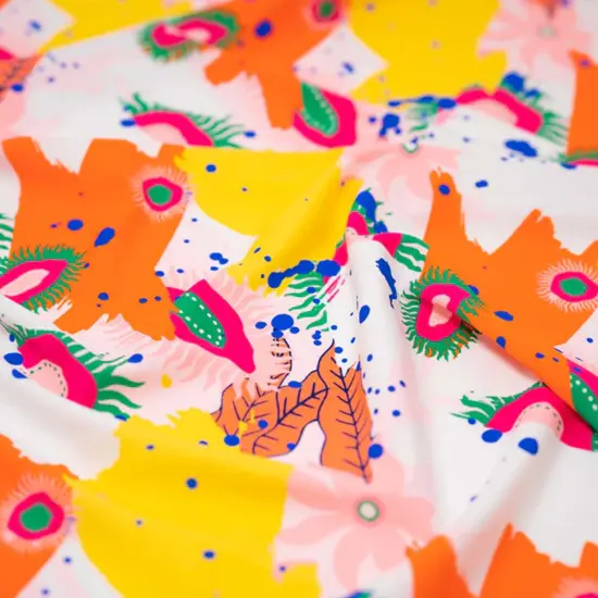 Anemone Garden Printed Spandex Fabric {2}