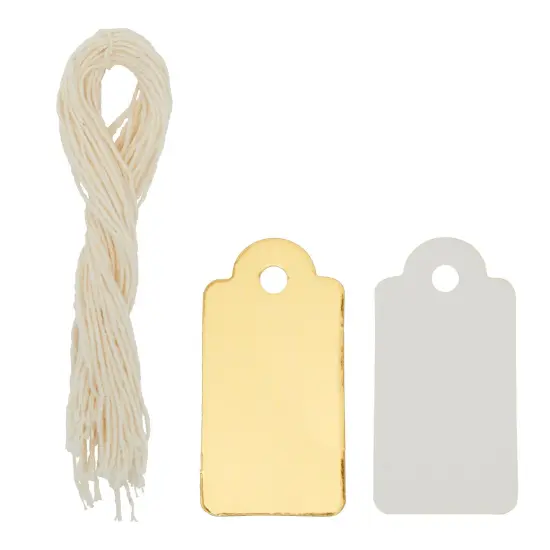 36-Pack Mini Gold Gift Boxes - Tiny 2x2x2 Favor Boxes for Wedding, Birthday, Treats, with Tags and String (3 Patterns) {7}