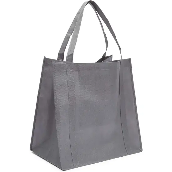 Non-Woven Tote Grocery Bags and Mesh Produce Shopping Bags (5 Sizes, 15 Pieces) Black {7}